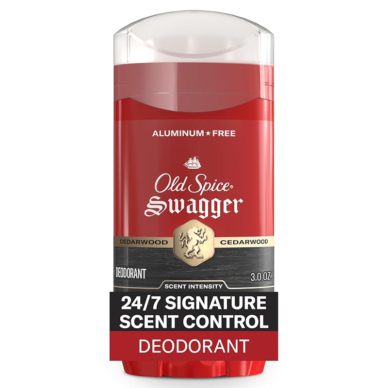 Desodorante sem alumínio Old Spice Swagger com fragrância de madeira de cedro, 85 g, pacote com 12