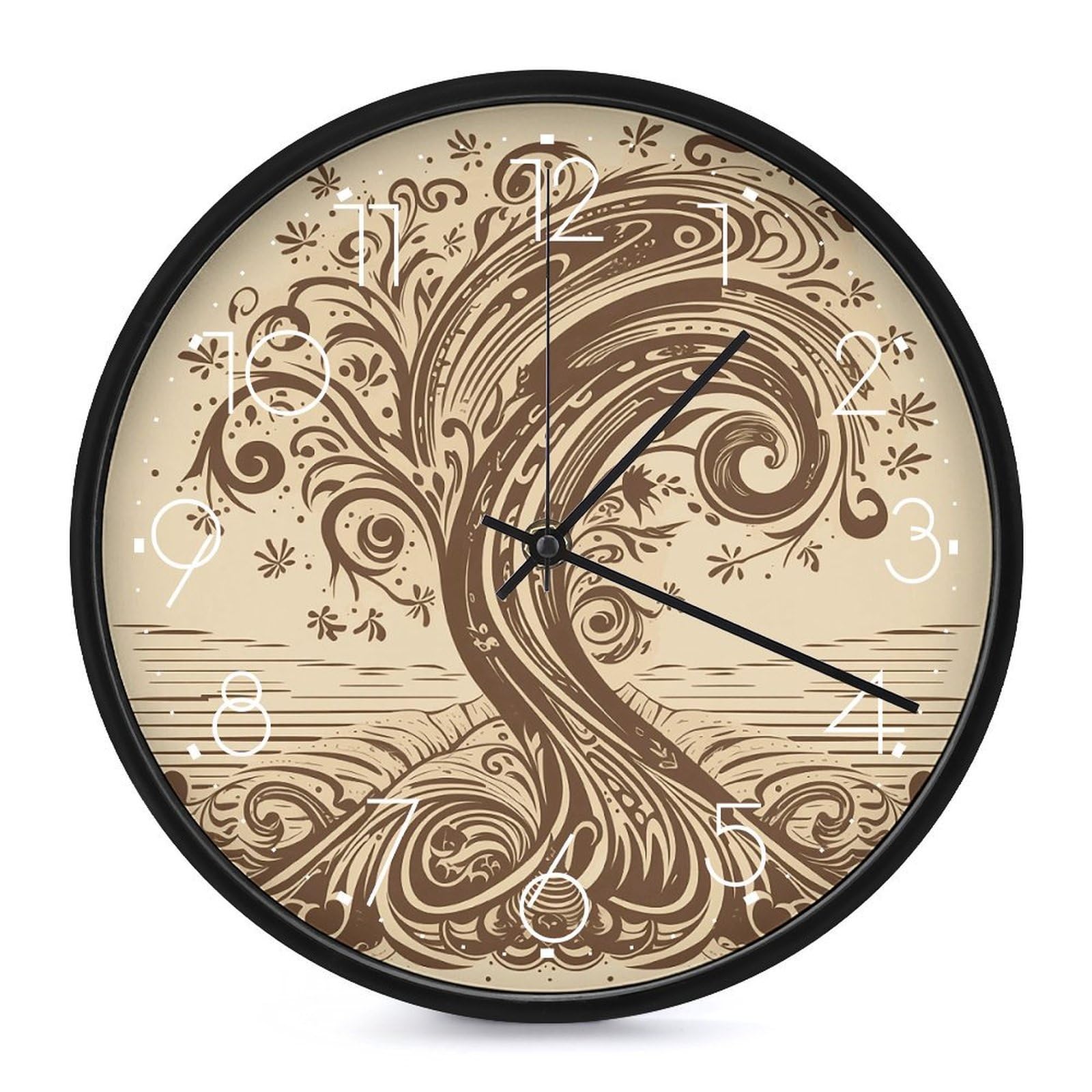 Horloge murale blanche sans bruit pour éliminer le tic-tac stressant