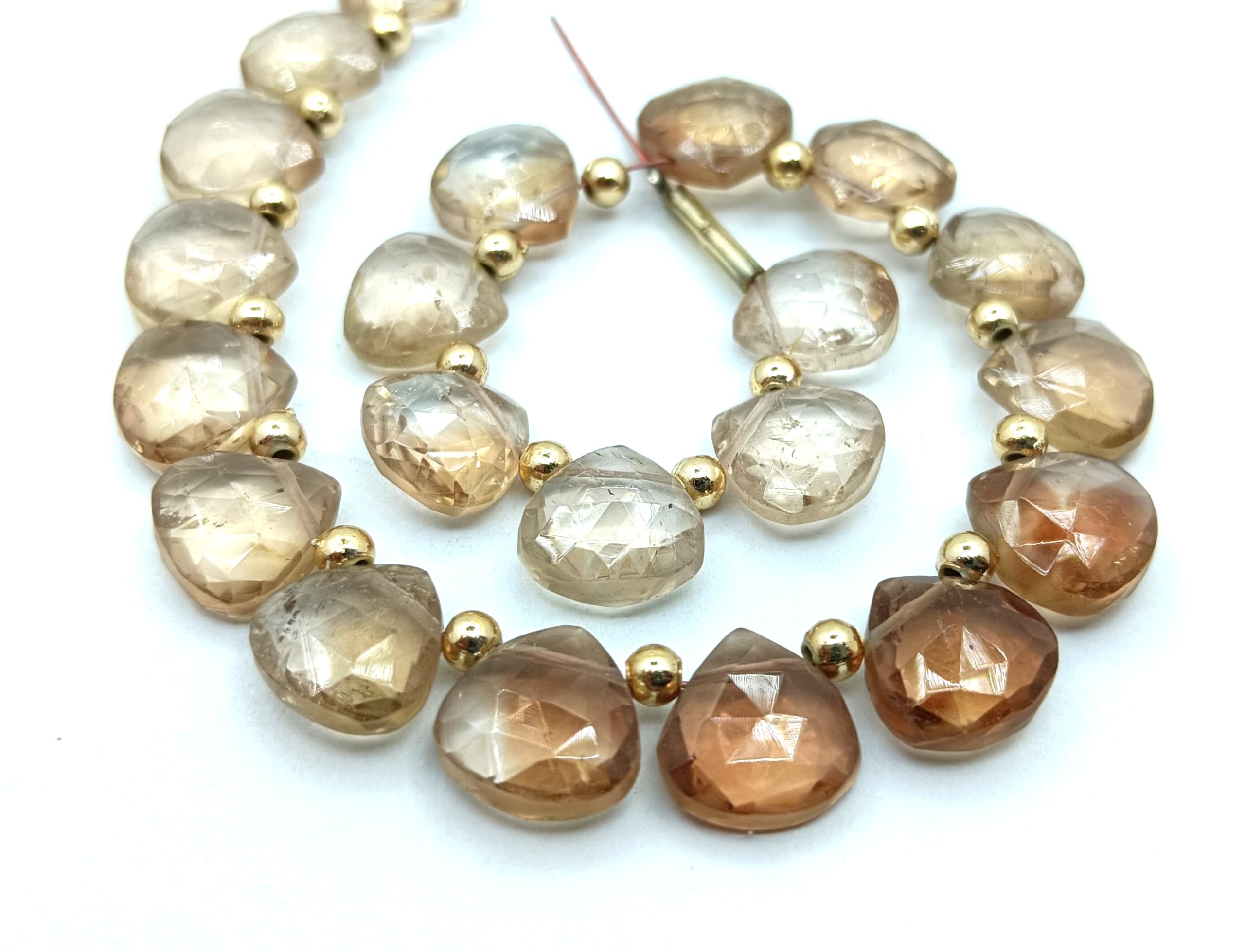 Perles en quartz fumé en cœur pour créer vos bracelets en cristal lors de vos ateliers