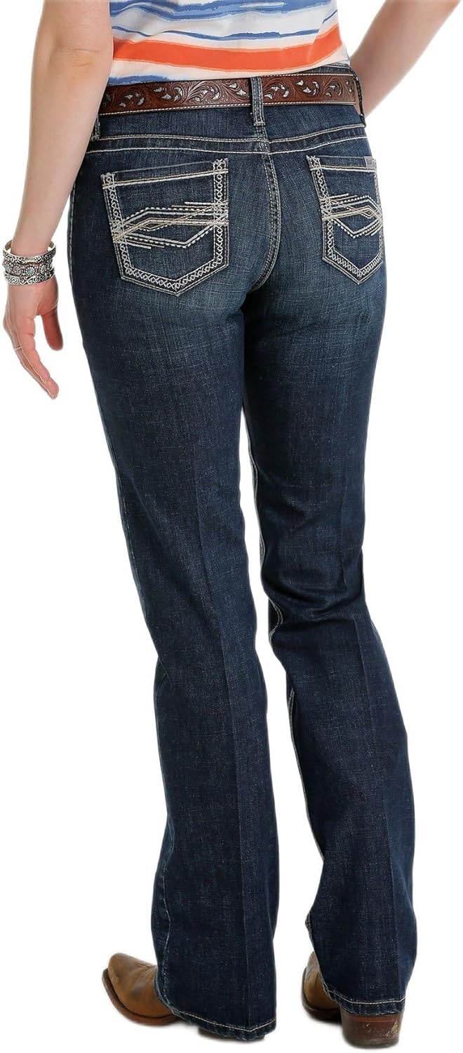 Western Jeans Womens Hannah Boot Cut Dark Stone Wash