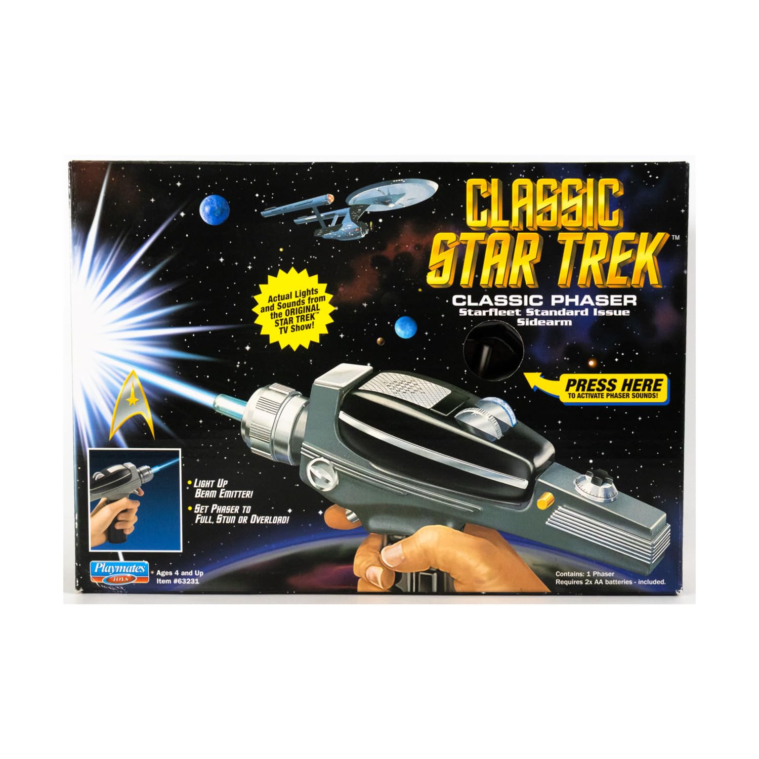 Universe: "Original Star Trek Series” Classic Phaser with Lights and Sounds