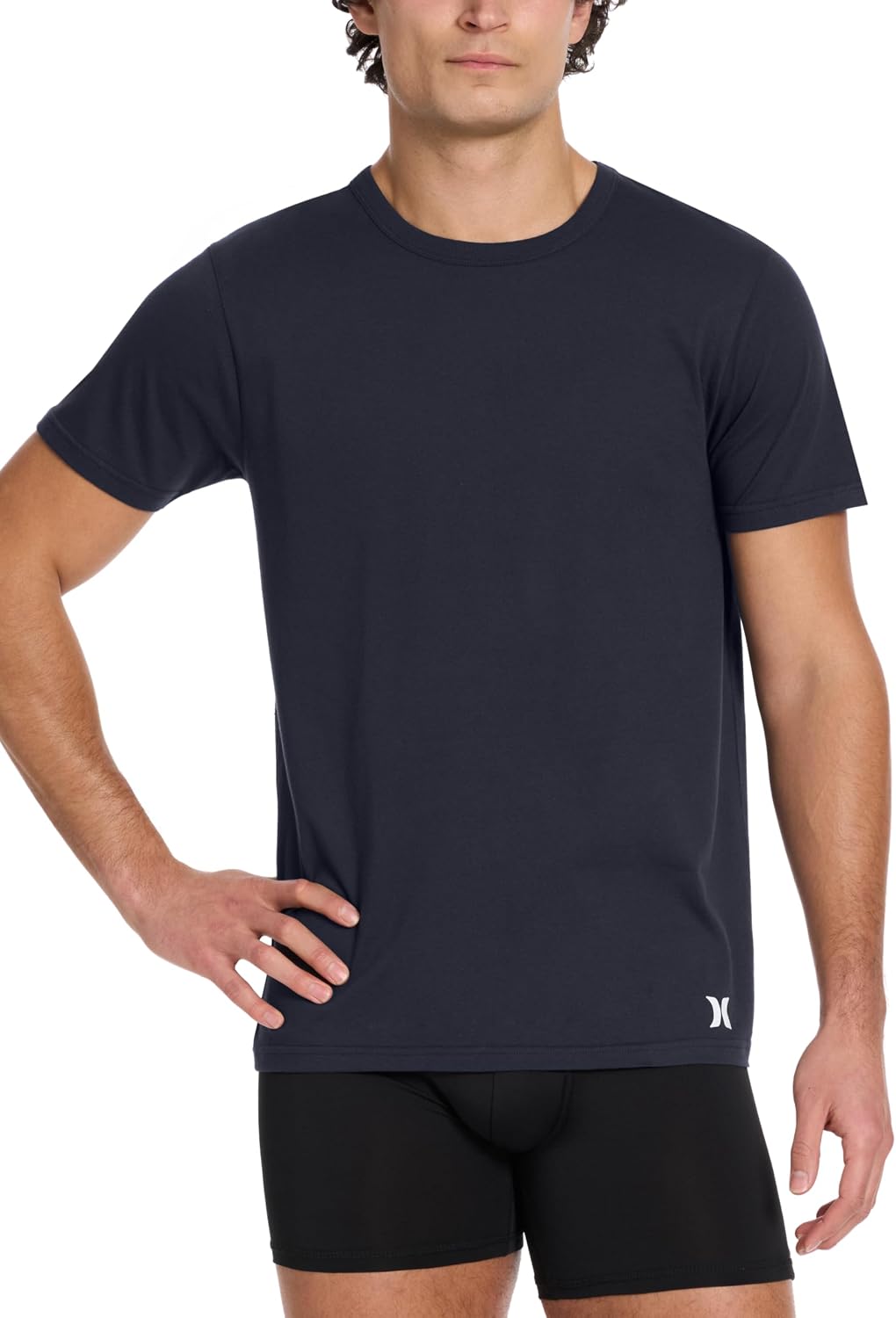Hurley Men's 4-Pack Cotton Crewneck Short Sleeve T-Shirt