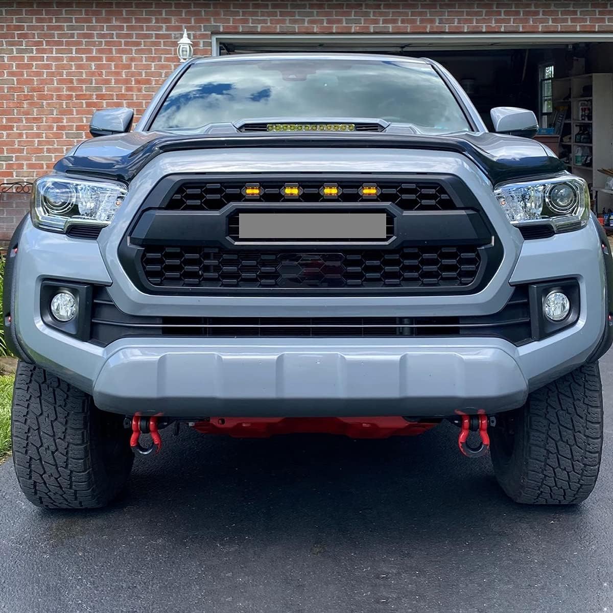 Front Demon Tow Hook Bracket with 3/4 inch Shackles Fit for Toyota Tacoma 2009-2021 Demon Shackle Mount