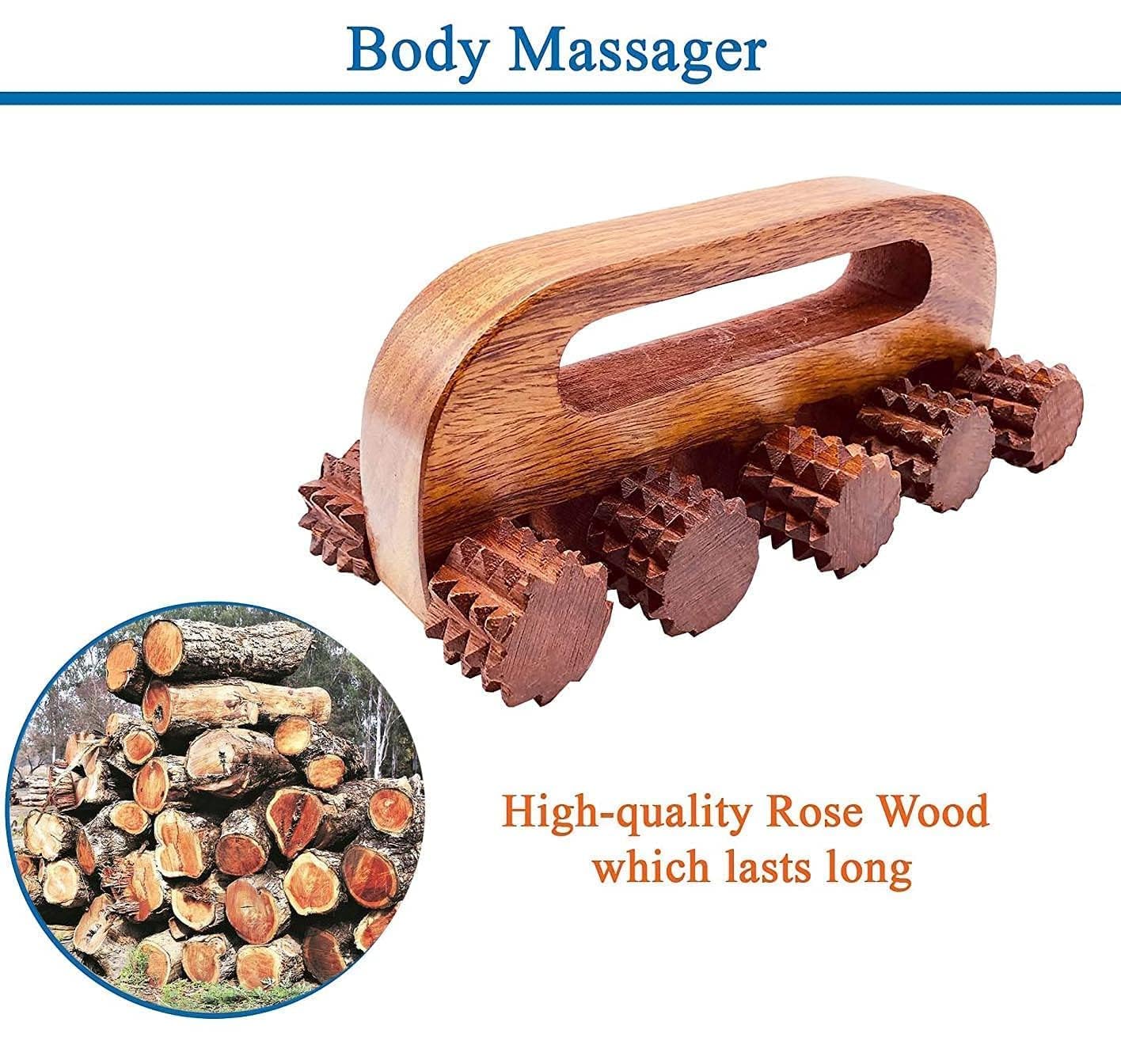 Wooden Handmade Roller Unisex Acupressure Massager Full Body for Calf Back Neck Shoulder Arms Legs Deep Tissue Muscle Relaxation Massage Therapy Self Massager Wooden Handmade Roller Unisex Acupressure Massager Full Body for Calf Back Neck Shoulder Arms Legs Deep Tissue Muscle Relaxation Massage Therapy Self Massager