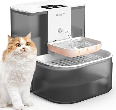 4.5L Heated Cat Water Fountain, Ceramic Bowl