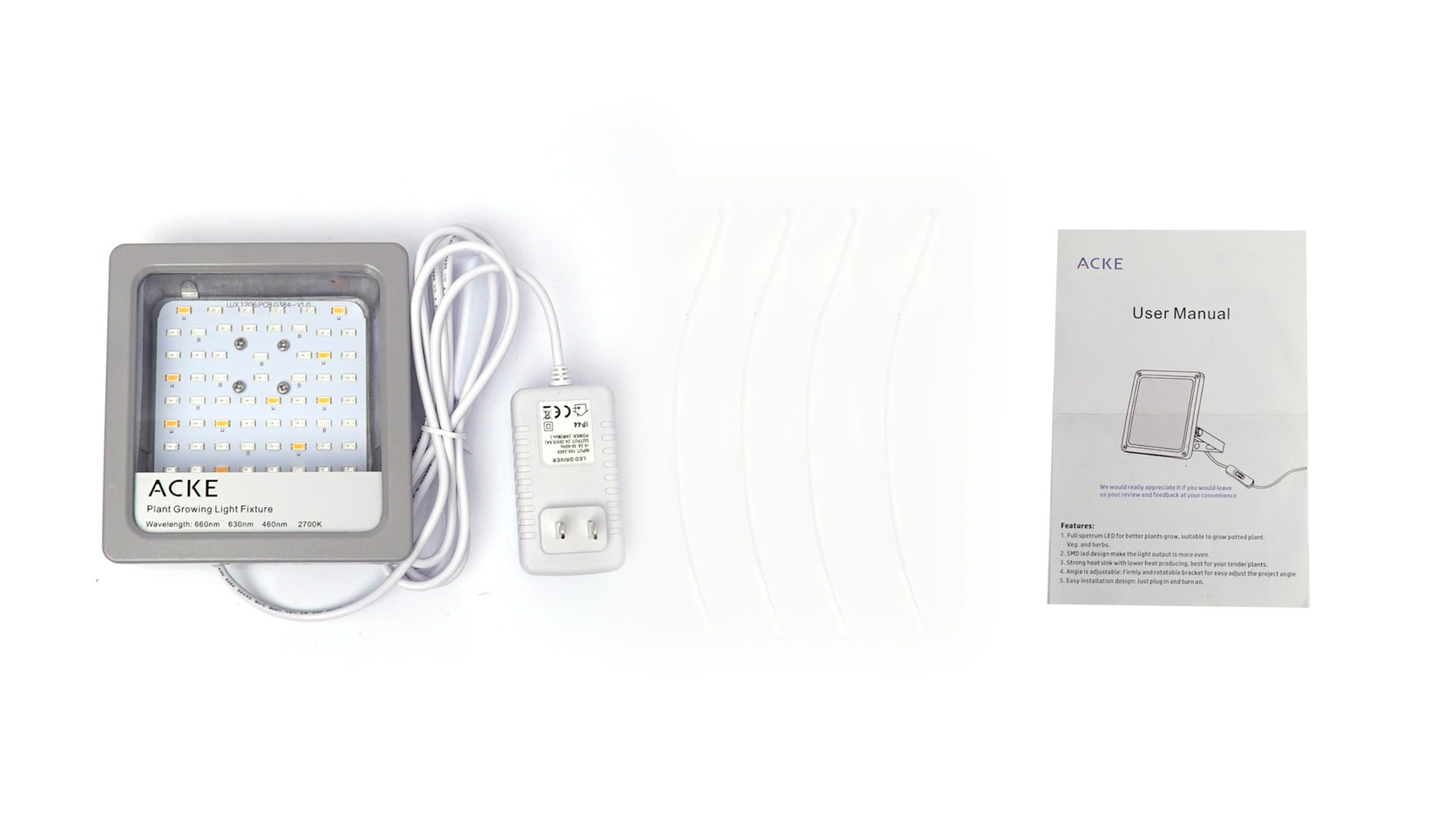 Image of ACKE LED Grow Lights Full Spectrum,Plant Lights，Growing Lamps 12W for Indoor Plants,Hydropoincs
