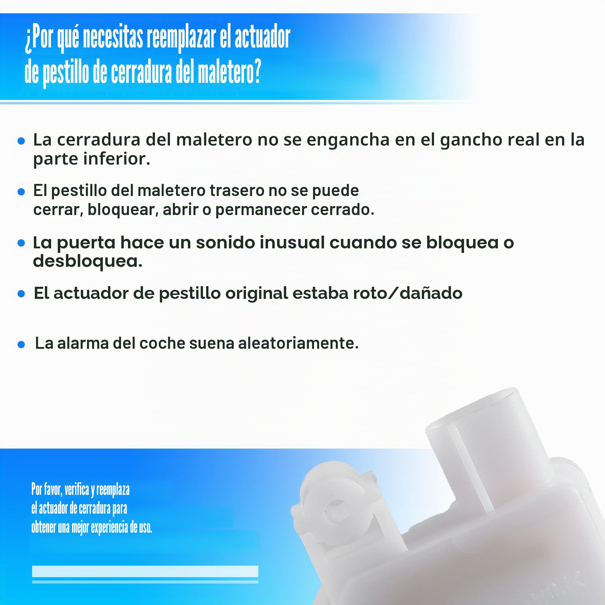 X AUTOHAUX Pestillo Maletero Actuador Para Mitsubishi Outlander 06-21 1pc | OE: 5808A079 Y Otros, Material: Plástico, Metal, Color: Bronce, Blanco, Tamaño: 16.6x11x6.5cm, Incluye: 1 Actuador