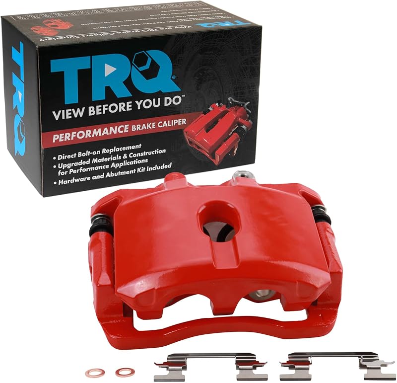 Pinça de freio traseira direita TRQ Performance com suporte para veículos GM