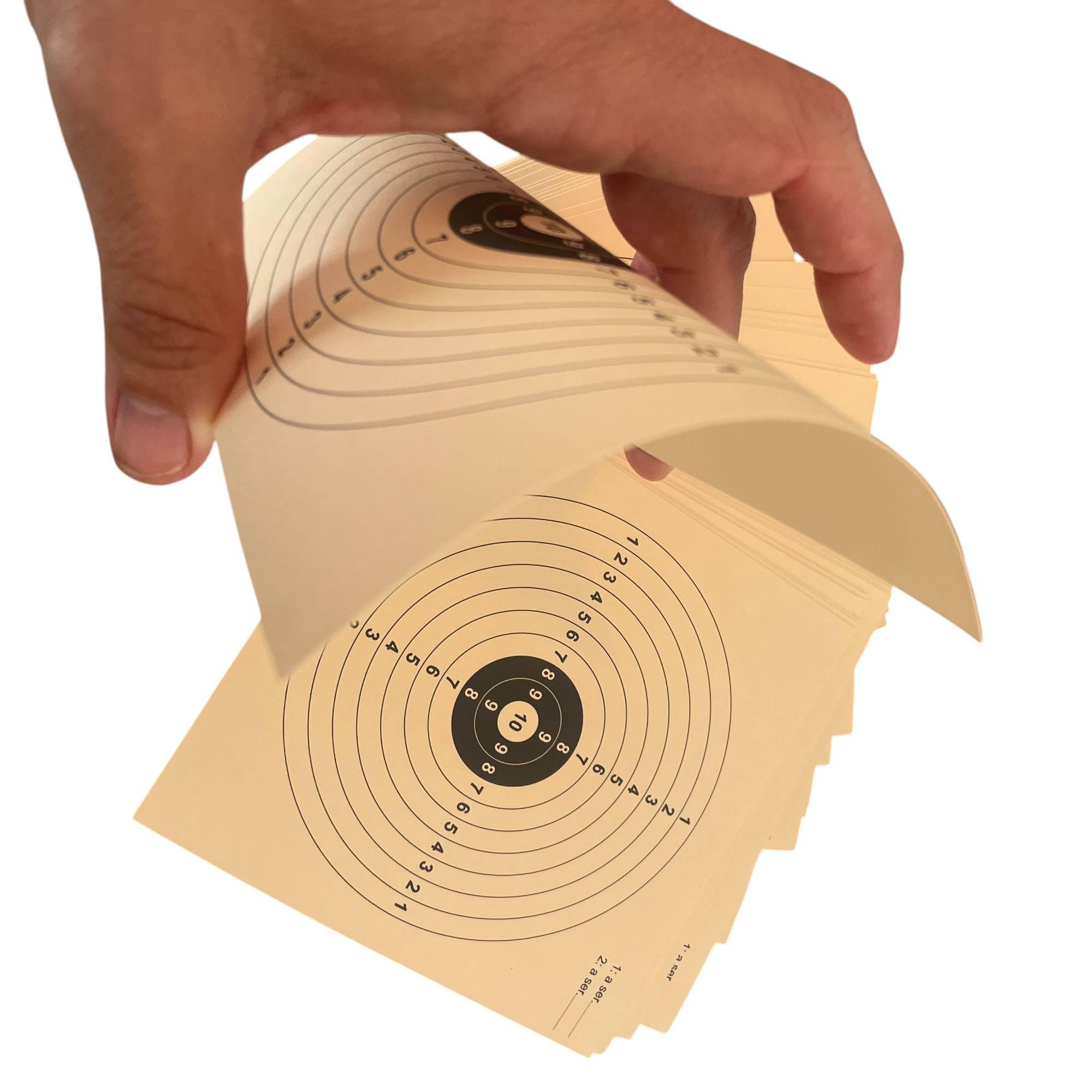 Bersagli Cartone 14x14 cm 300g/m² Seppia Competizione 100 Pezzi per Airsoft Aria Compressa Pellet