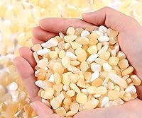 Vista 30 de Grava de Cristal de Obsidiana Negra Pulida, Piedras de Cuarzo de 0.3-0.4" Chips Tipo Guisante, Piedra Natural Triturada, Rocas Pulidas, Gemas