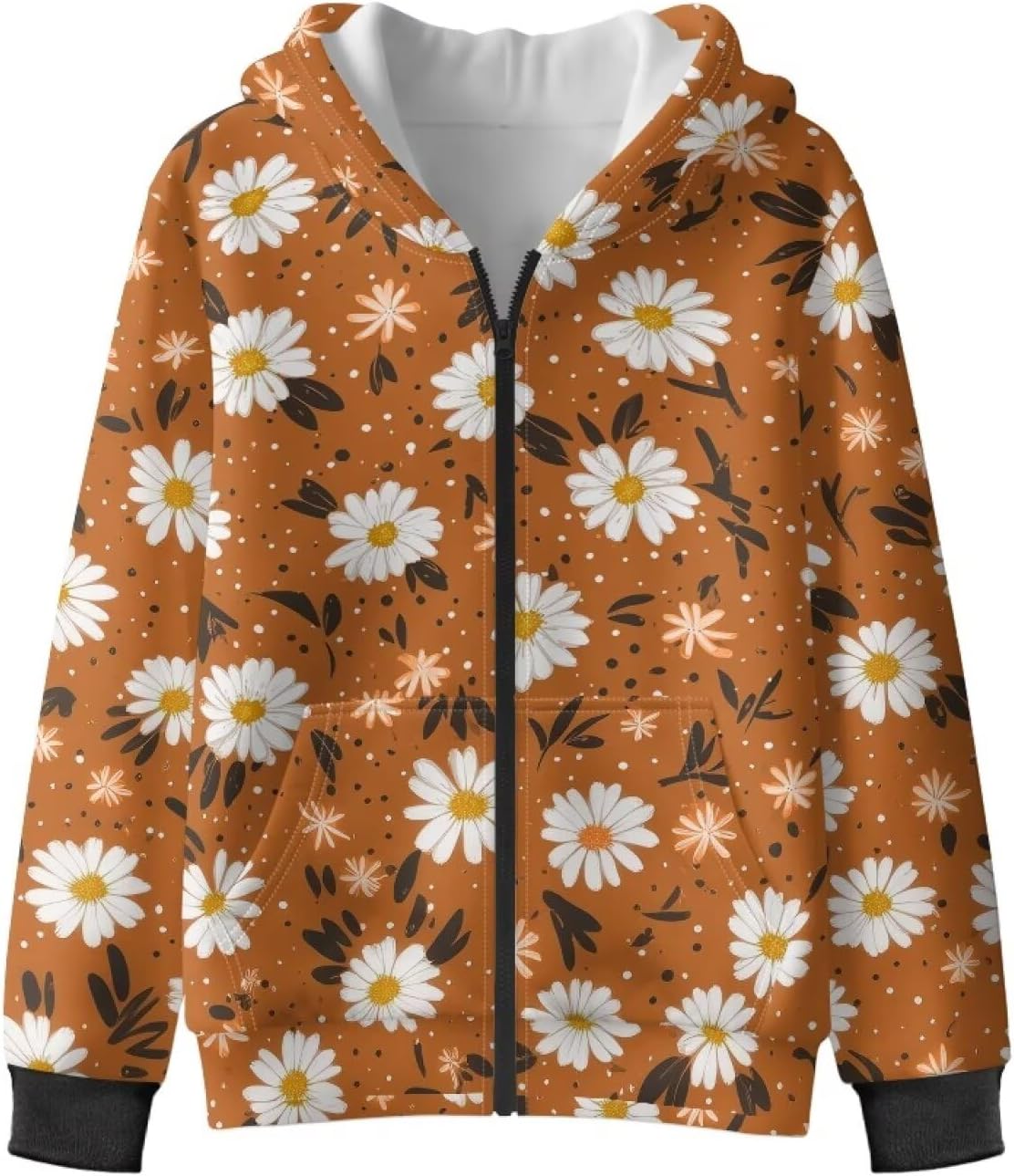 Suobstales Girls Hoodies with Pocket for Kids Casual Long Sleeve Sweatshirts Outfits Full Zip Coat with Hood for 6-16 Years