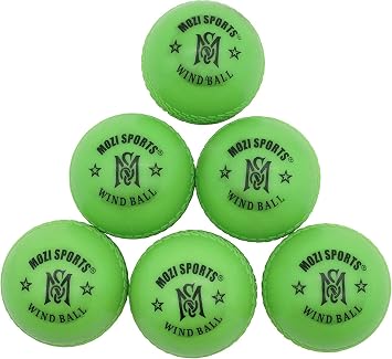 Windball Soft Cricket Balls-Durable Realistic Bounce & Swing-Cricket WindBalls for Indoor & Outdoor Coaching, Practice, Garden & Beach play