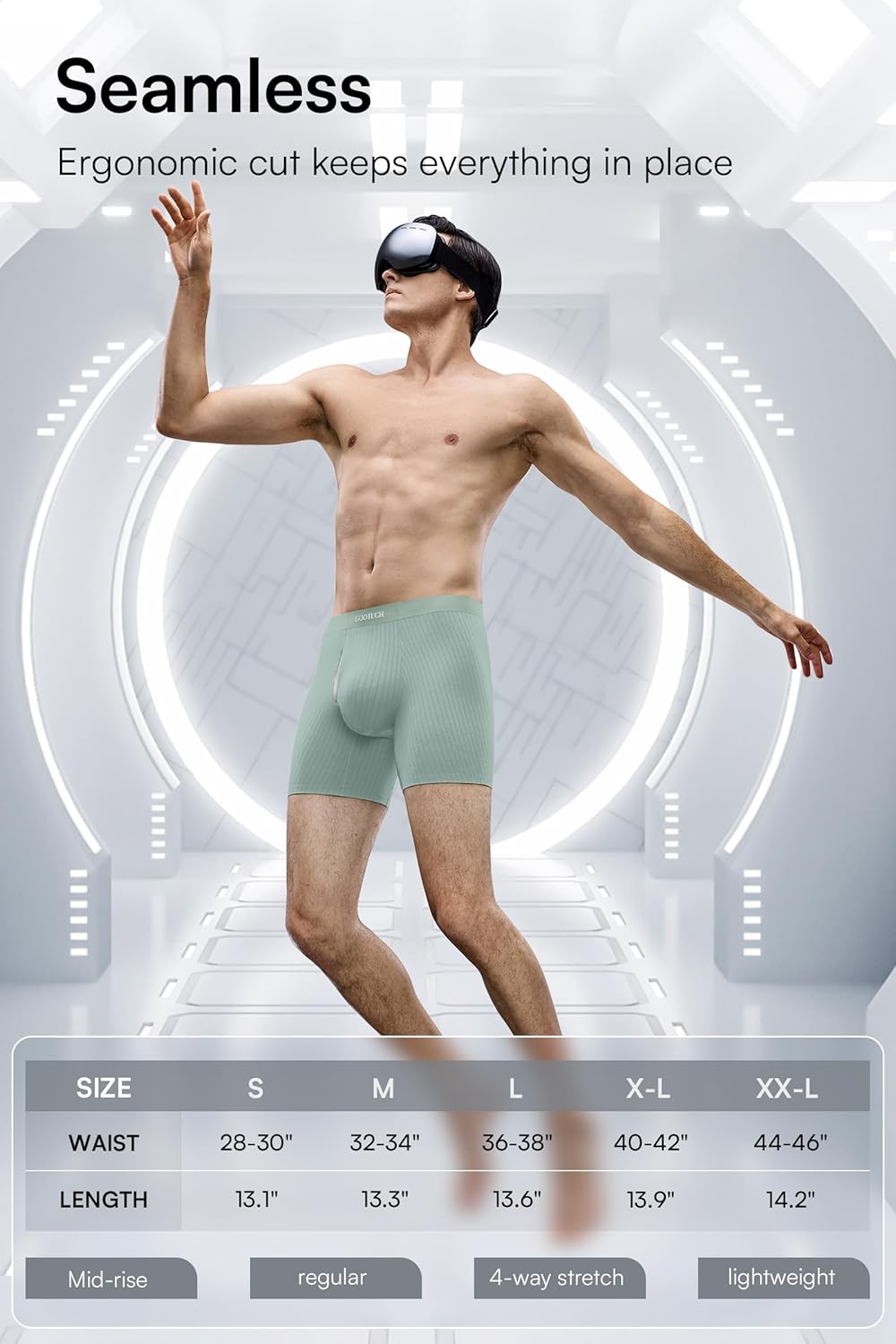 GOOTUCH Men's Modal Breathable Underwear, Moisture Wicking Odor Control Boxer Briefs, Ultra-Soft Stretch Seamless(2&4 pack) - Image 7