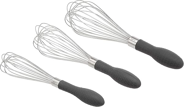 Amazon Basics Set di 3 Fruste in Acciaio Inossidabile