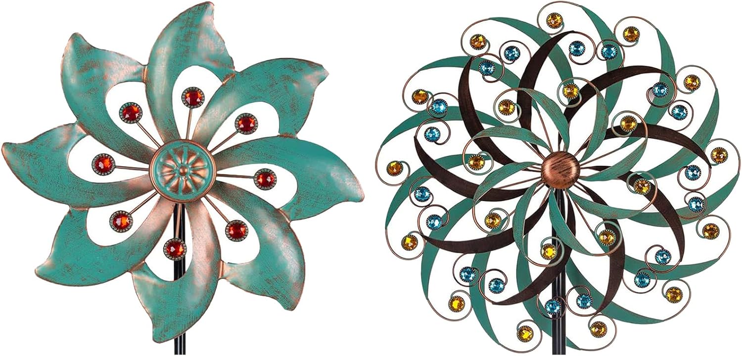 VEWOGARDEN 37 Inches Single Blade Wind Spinner+20" Dia Large Wind Spinner for Yard and Garden