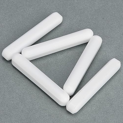 Miniatura 4 de FunChem Juego de barras de agitación, 5 barras de agitación magnéticas recubiertas de PTFE para agitadores (1.969 in, 5), color blanco
