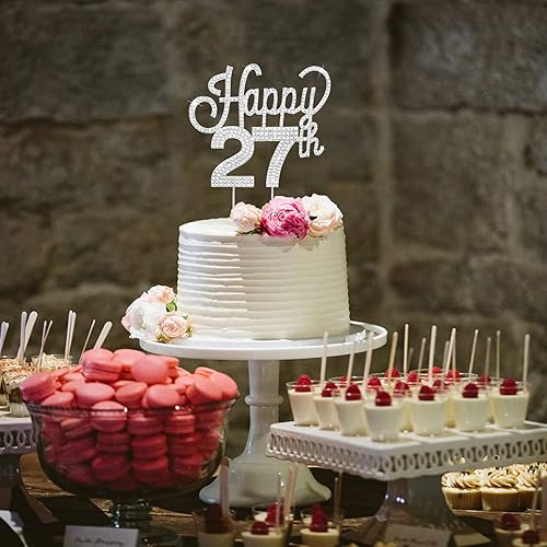 Miniatura 280 de LINGTEER Decoración de pastel de diamantes de imitación dorados para cumpleaños número 15 – Cheers to 15th Birthday Quince años de edad, decoración