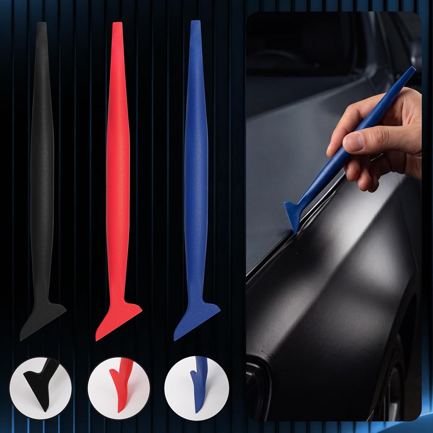 Vitog Pro Car Wrap Tool Kit, Vinyl Wrap Applicator Tool Kit, Vehicle Wrapping Tools, Window Tint Film Car Wrapping Tools, Window Tint Tools with Gloves & Vinyl Wrap Magnetic Holder, Window Tinting