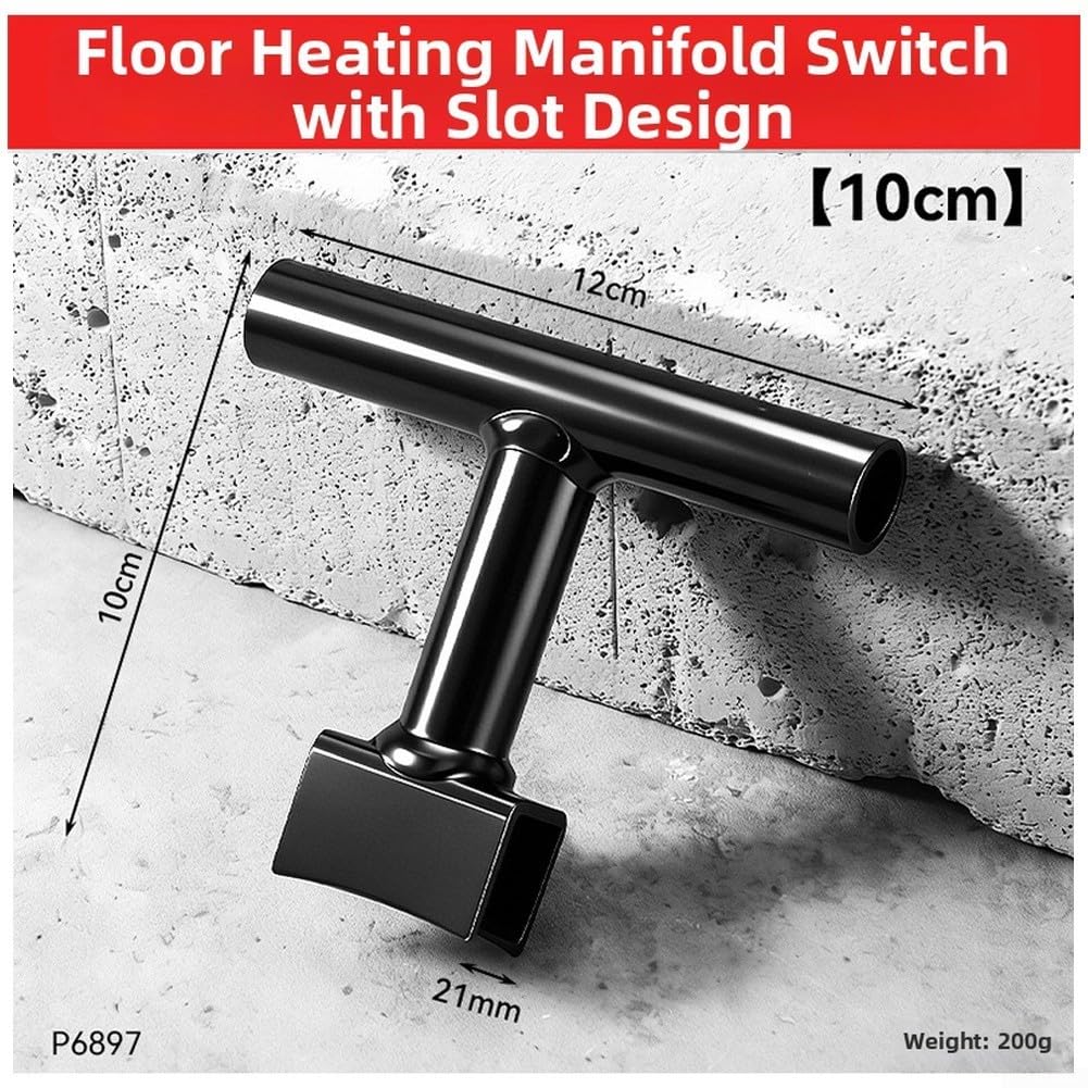 Chiave ausiliaria estesa per valvole da 21 mm con portata di 30 cm e manico ergonomico in lega nera per spazi ristretti (100 mm)