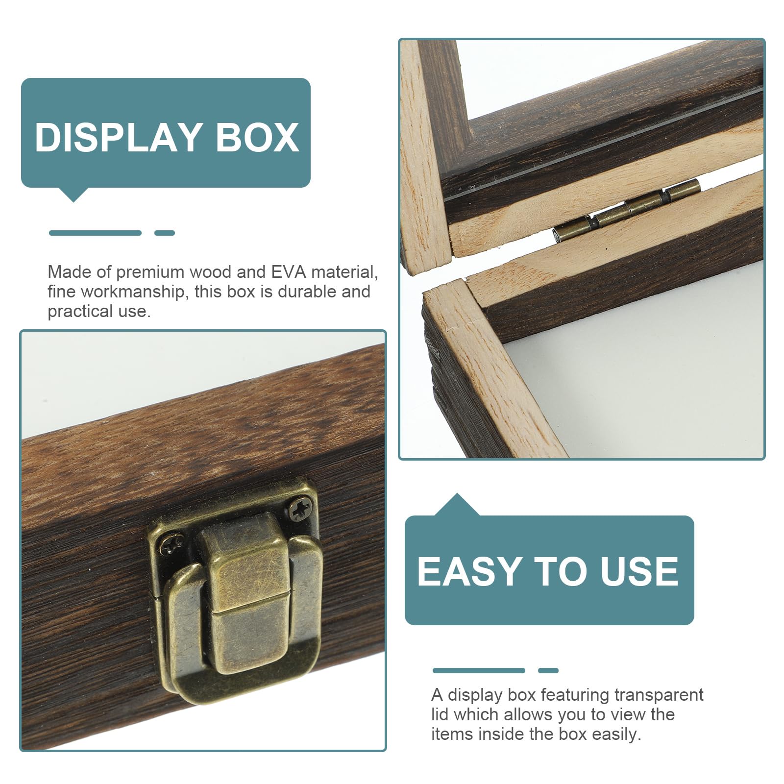 iplusmile 1 Set-Box Kästchen mit Insektenproben Insektenvorungsbox Schaukasten für Insekten Schmetterlings-Schattenbox Mustervitrine Holz Probenbehälter (nicht inklusive Schmetterlingsproben)
