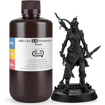 Elegoo 405nm ABS-Like Resin 3.0 UV-Curing 3D Resin Black 1000g