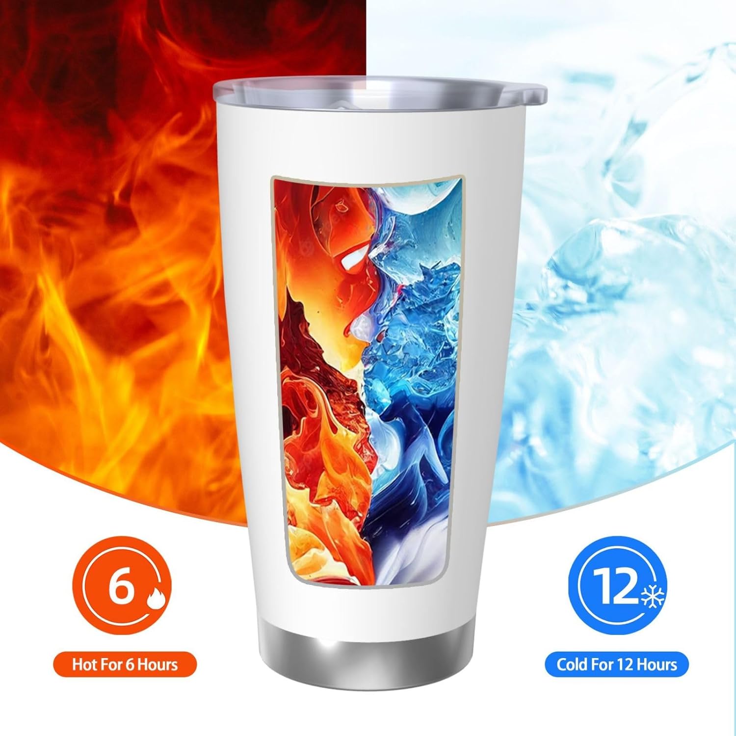 Custom Stainless Steel Tumblers Add Your Text Photo to Create Own Personalized Unique Tumbler, 20oz Travel Coffee Mug Cups with Lid and Straw, Multi Colors, 02005 - Image 7