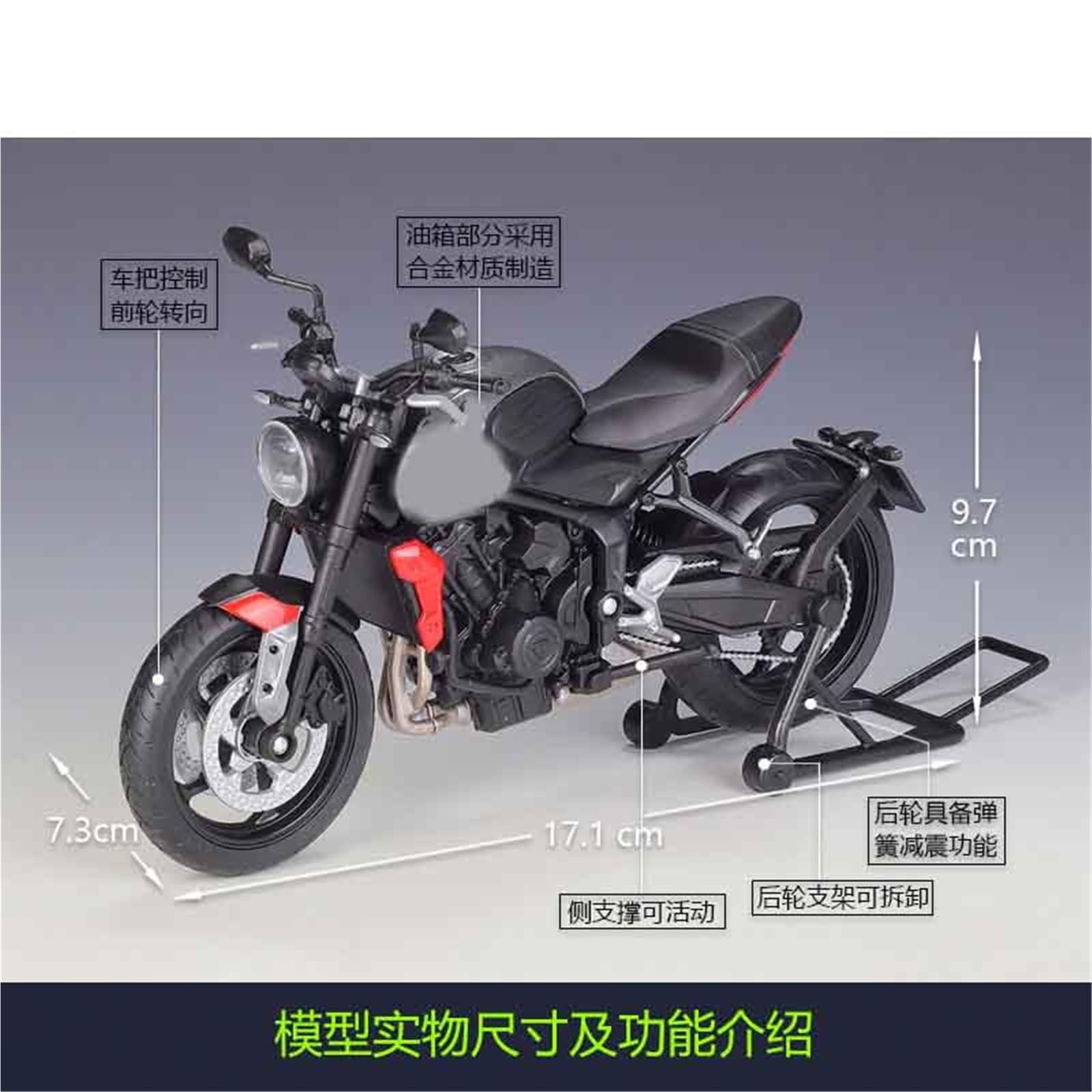 Per Triumph Trident 660 Mock-up In Lega Modello Di Moto Giocattolo Set Regalo 1:12