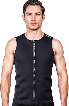 Wetsuit Top 3mm Neoprene Thermal Sleeveless Swimming Tops for Men Women Dive & Swim Vest for Scuba Diving Surfing Sailing Slimming Sauna