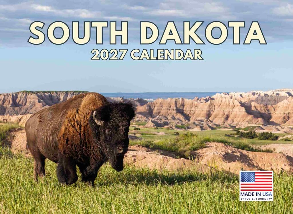 South Dakota Calendar 2027 Monthly Wall Calender 12 Month โ image 1