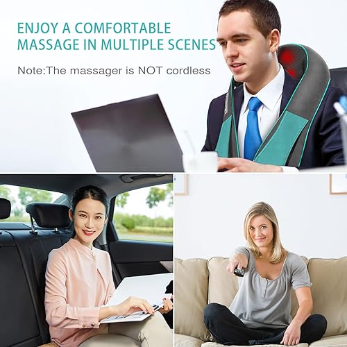 Miniatura 5 de AERLANG Masajeador de cuello y espalda Shiatsu para el día del padre, regalo para el día del padre, masajeador de cuello y hombros con calefacción