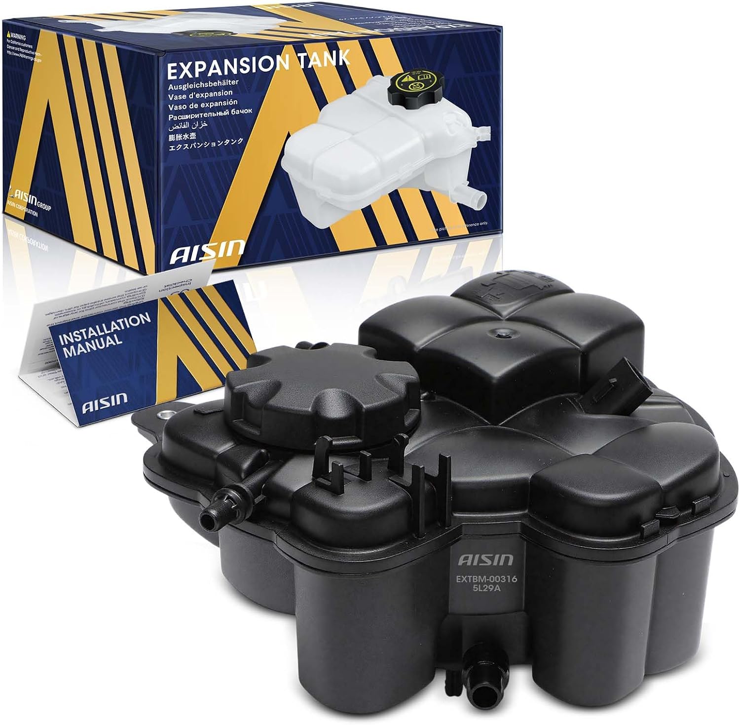 AISIN AFTERMARKET EXTBM-00316 Coolant Reservoir Tank with Cap & Sensor