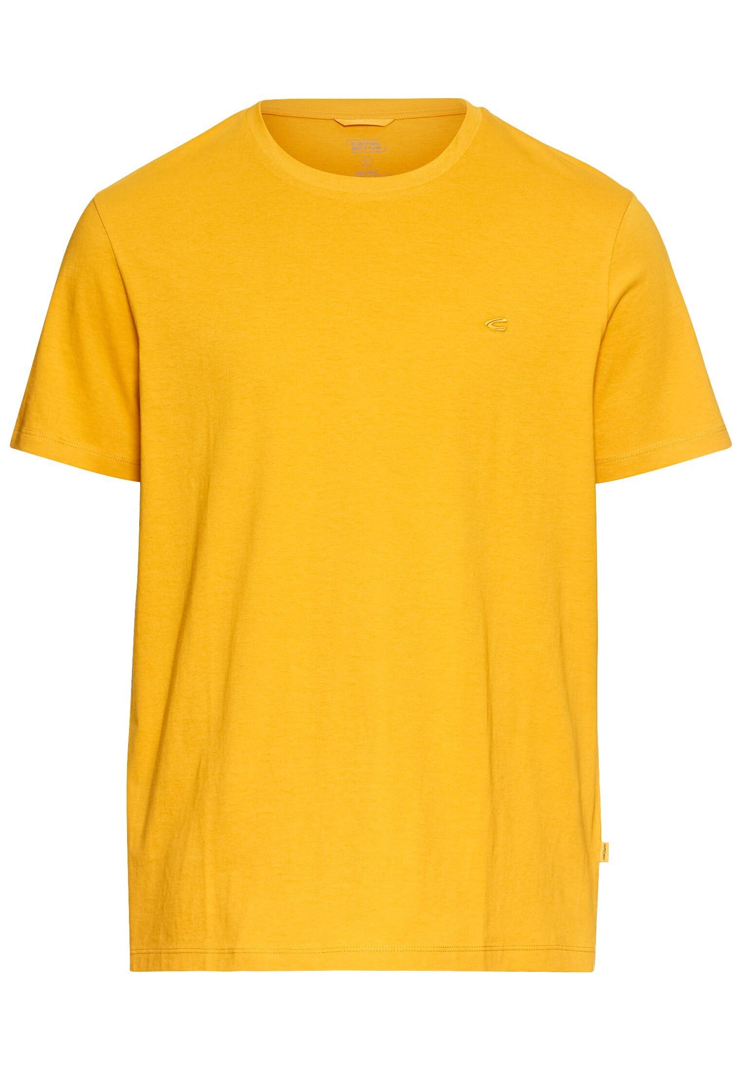 camel active Men's Basic T-Shirt Pure Cotton Orange, Menswear-S