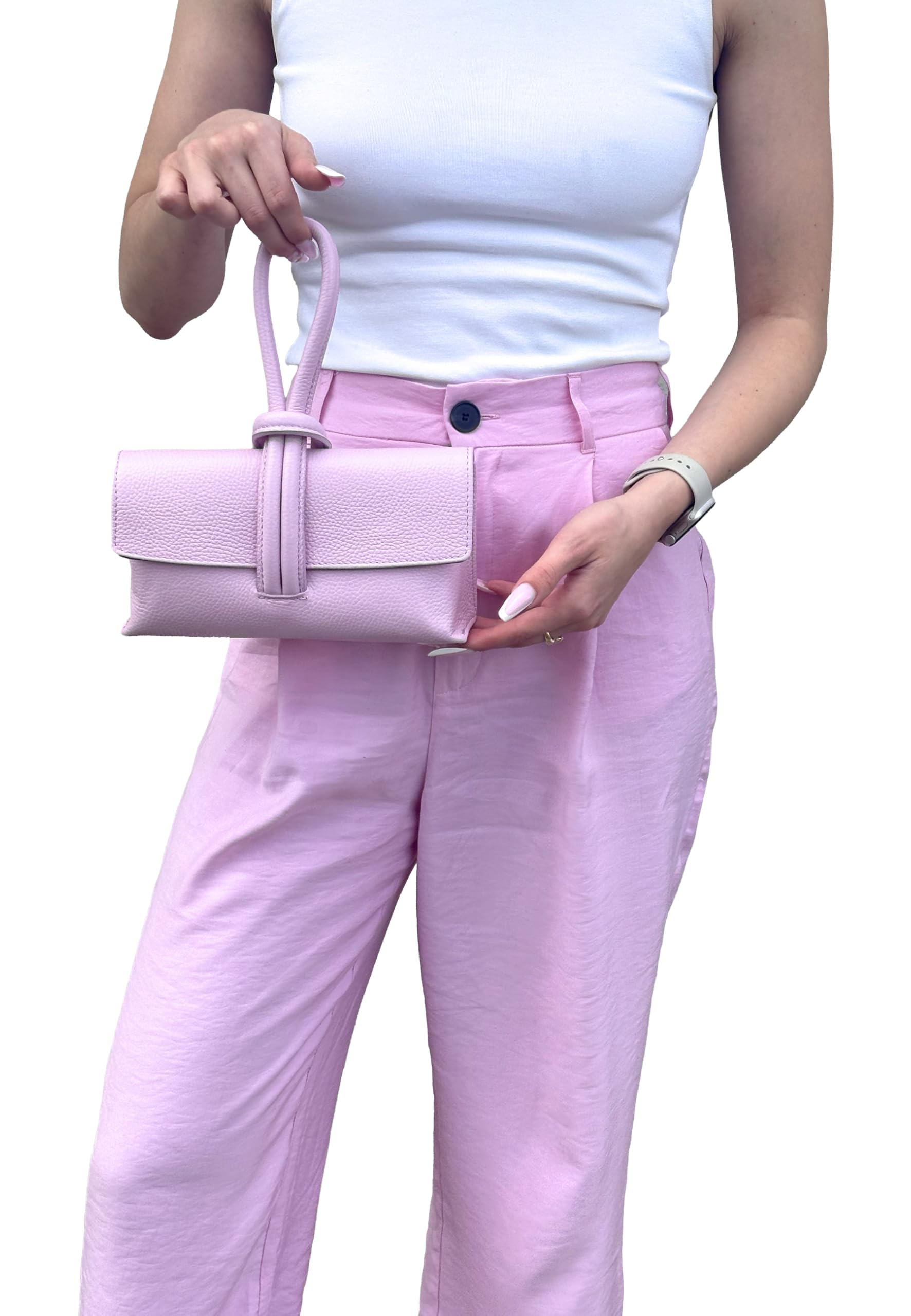 Chicca Borse Borsetta Pochette in Pelle Dollaro da Donna