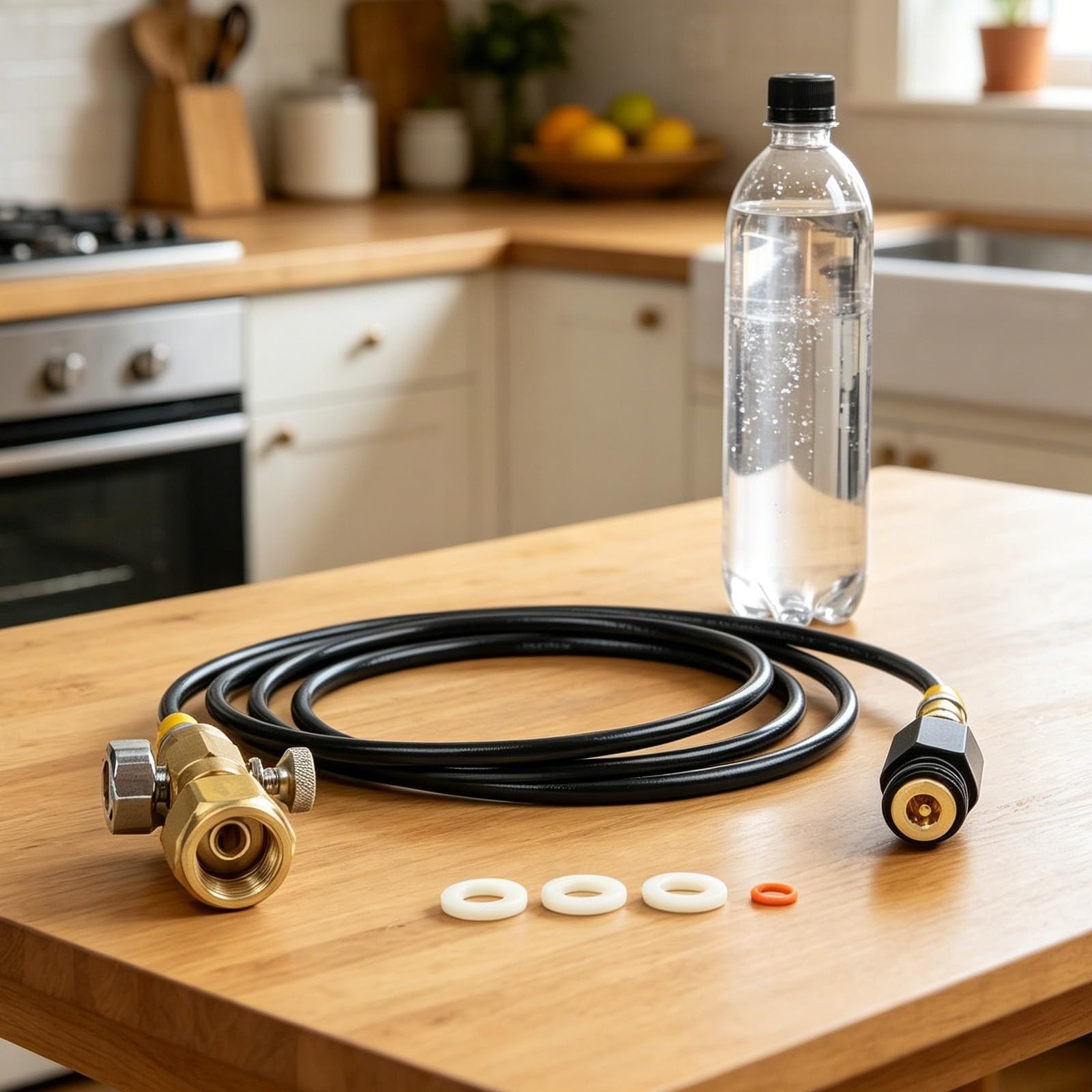 CGA320 Adattatore per SodaStream 2 m tubo in alluminio cilindro adattatore