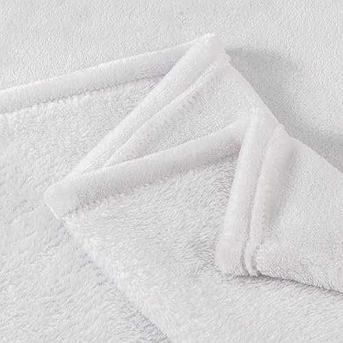 Miniatura 145 de BEDELITE Fleece Blanket White Throw Blanket for Couch & Bed, Luxury Plush Cozy Fuzzy Blanket 50" x 60", Super Soft Warm Lightweight Throw Blanket