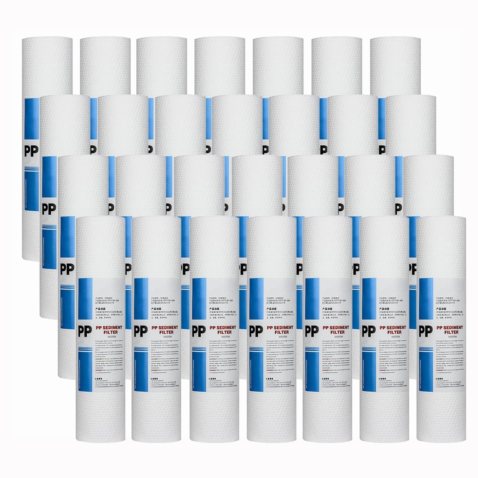 Filtration d'eau 10 pouces universelle : lot de 30 cartouches PP UDF CTO pour osmoseur