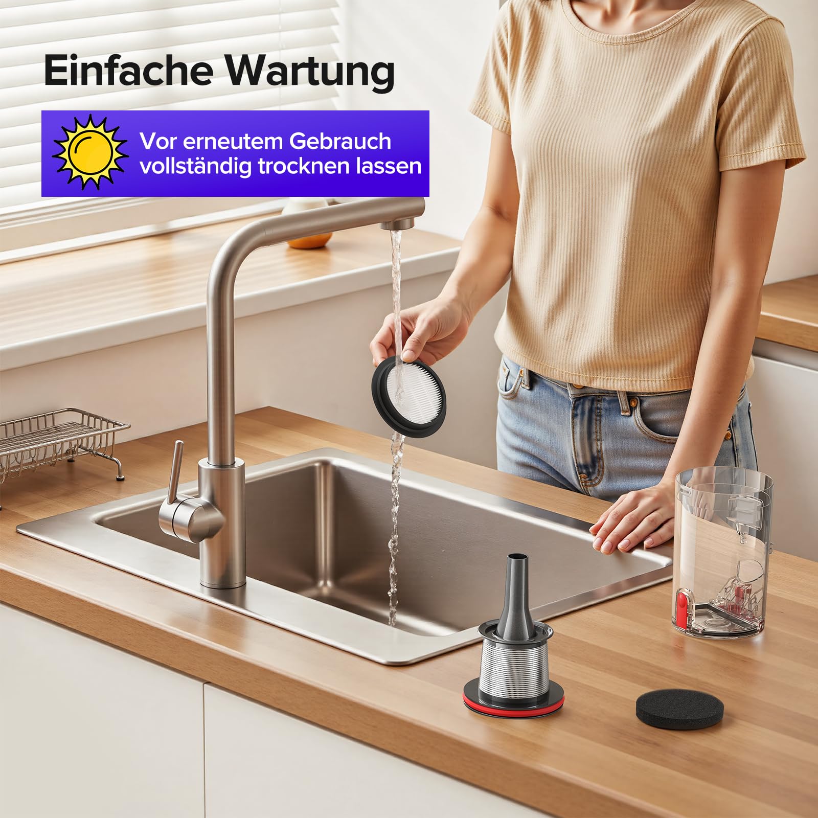 Lubluelu Akku Staubsauger kabellos 550W/50KPa, bis zu 50 Minuten Laufzeit, Staubsauger mit Smart Display & Anti-Tangle-Bodenbürste, leicht & flexibel, für Tierhaare, Teppiche, Auto und Hartböden