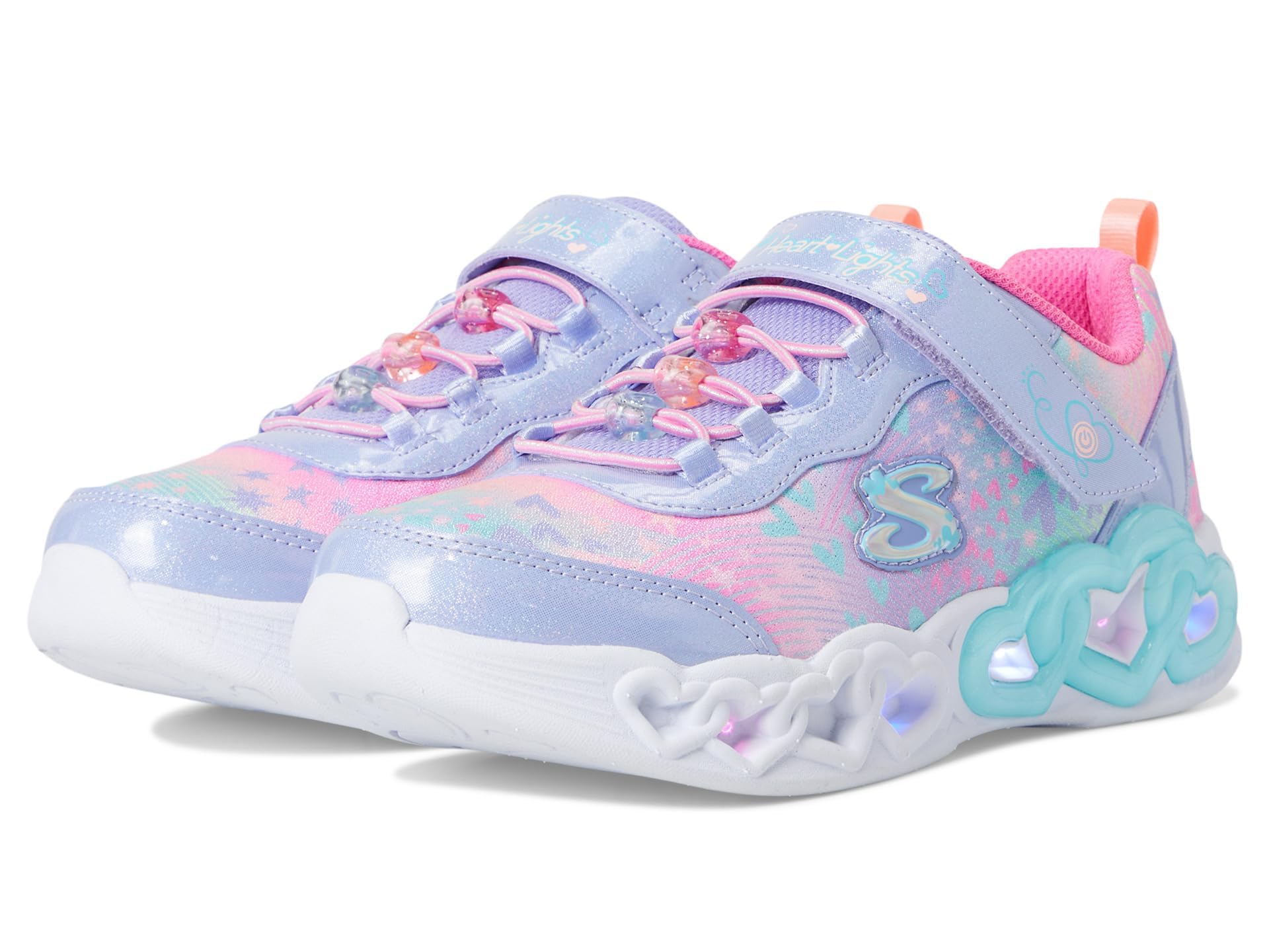 Skechers Infinite Heart Lights - Zapatillas para niñas