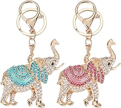 2 Pieces Small Elephant Keyrings, Rhinestone Keyrings, Cute Keyrings, Keyrings for Women, Keyrings Gifts