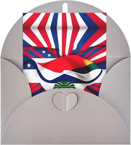 NEZIH Tarjetas de agradecimiento impresas con la bandera de Costa Rica, tarjetas de agradecimiento para todas las ocasiones, Navidad, cumpleaños,