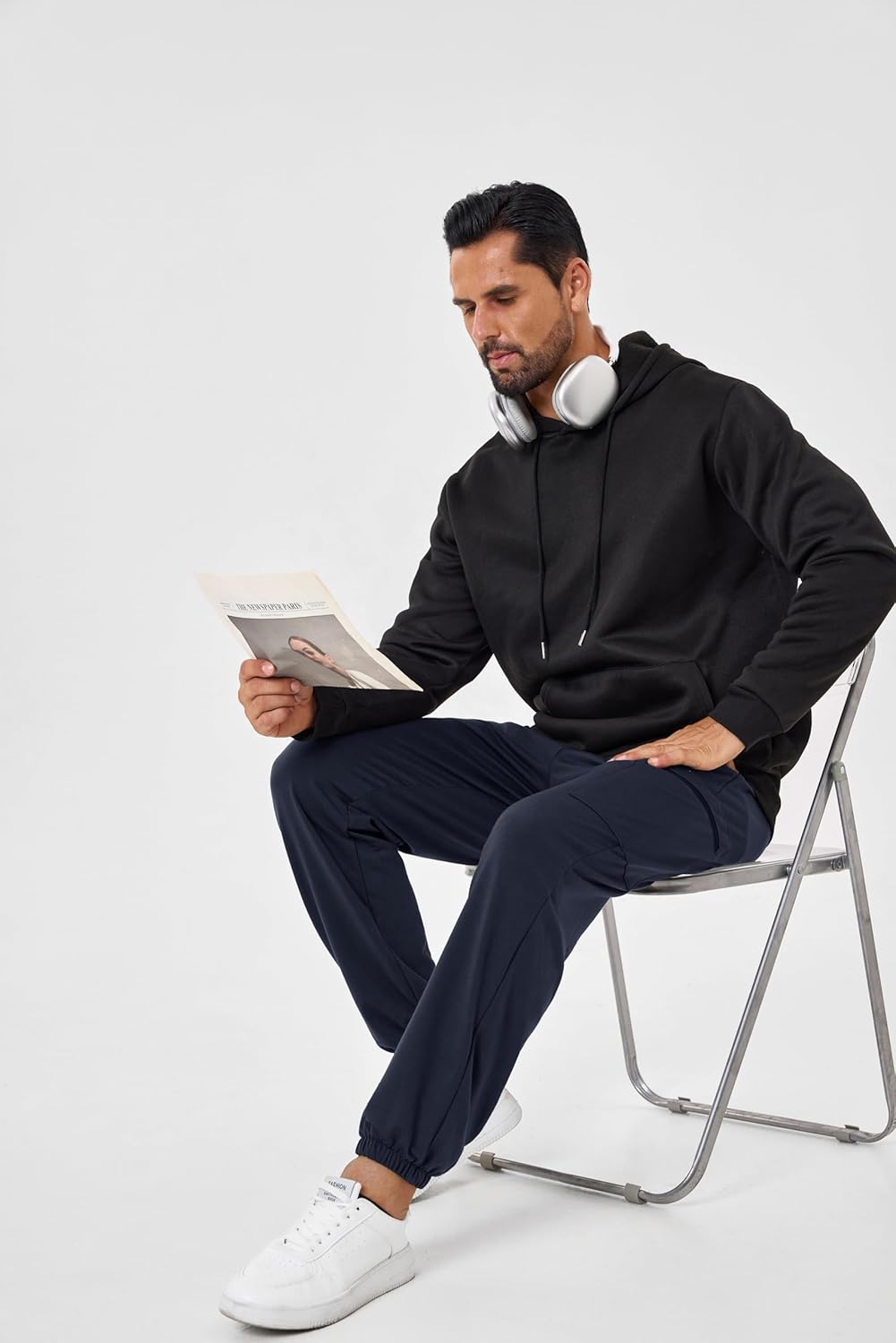 SILKWORLD Mens Sweatpants Tapered Athletic Joggers Workout Running Jogging Track Pants with Zipper Pockets - Image 5