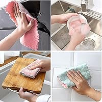 Vista 1 de Paquete de 12 paños de limpieza de cocina, paños de cocina súper absorbentes, paños de cocina de terciopelo coral de microfibra premium, trapos