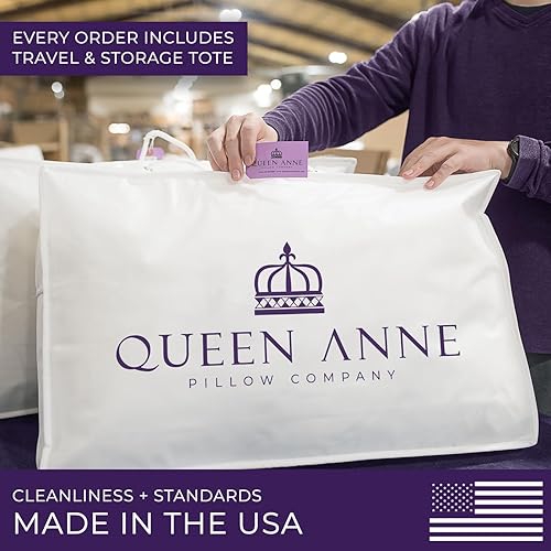 Miniatura 9 de Almohada de lujo sintética hipoalergénica The Heavenly Down de la colección Hotel Collection de Queen Anne Pillow Co. Hecha en EE. UU.