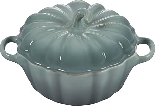 Le Creuset Stoneware Figural Pumpkin Petite Cocotte, 12 oz., Sea Salt