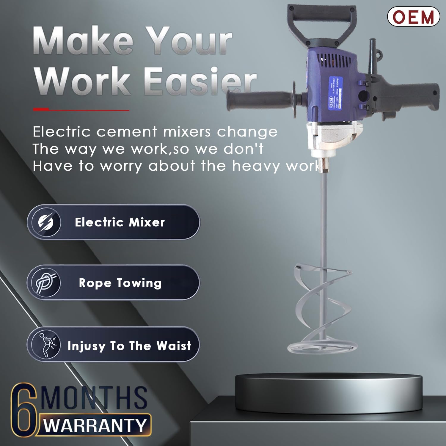 OEM Electric Paint Mixer EM02 ready for use