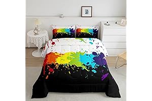 Erosebridal Tie Dye Comforter | Splash Paint Bedding Set Abstract Art Luxury Décor