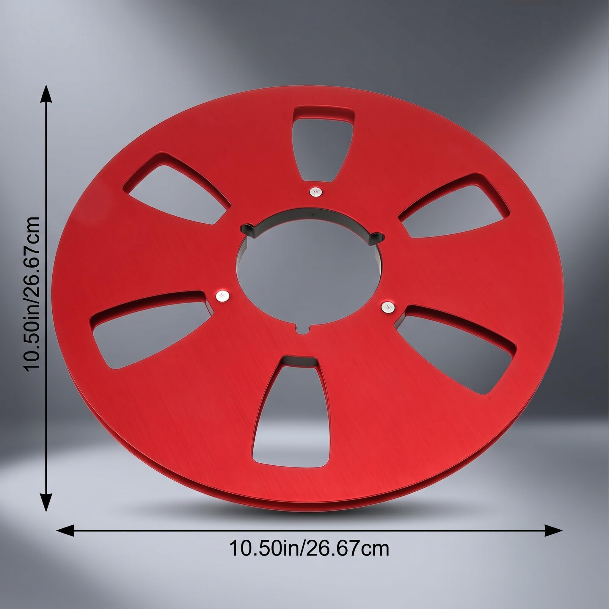 Carrete Vacío de Cinta de, 6 Orificios de bajo Ruido 1/4 10,5 Pulgadas Carrete de Bobinado Vacío Tornillos de Acero Inoxidable Parte de la Máquina de Apertura para Reproductor