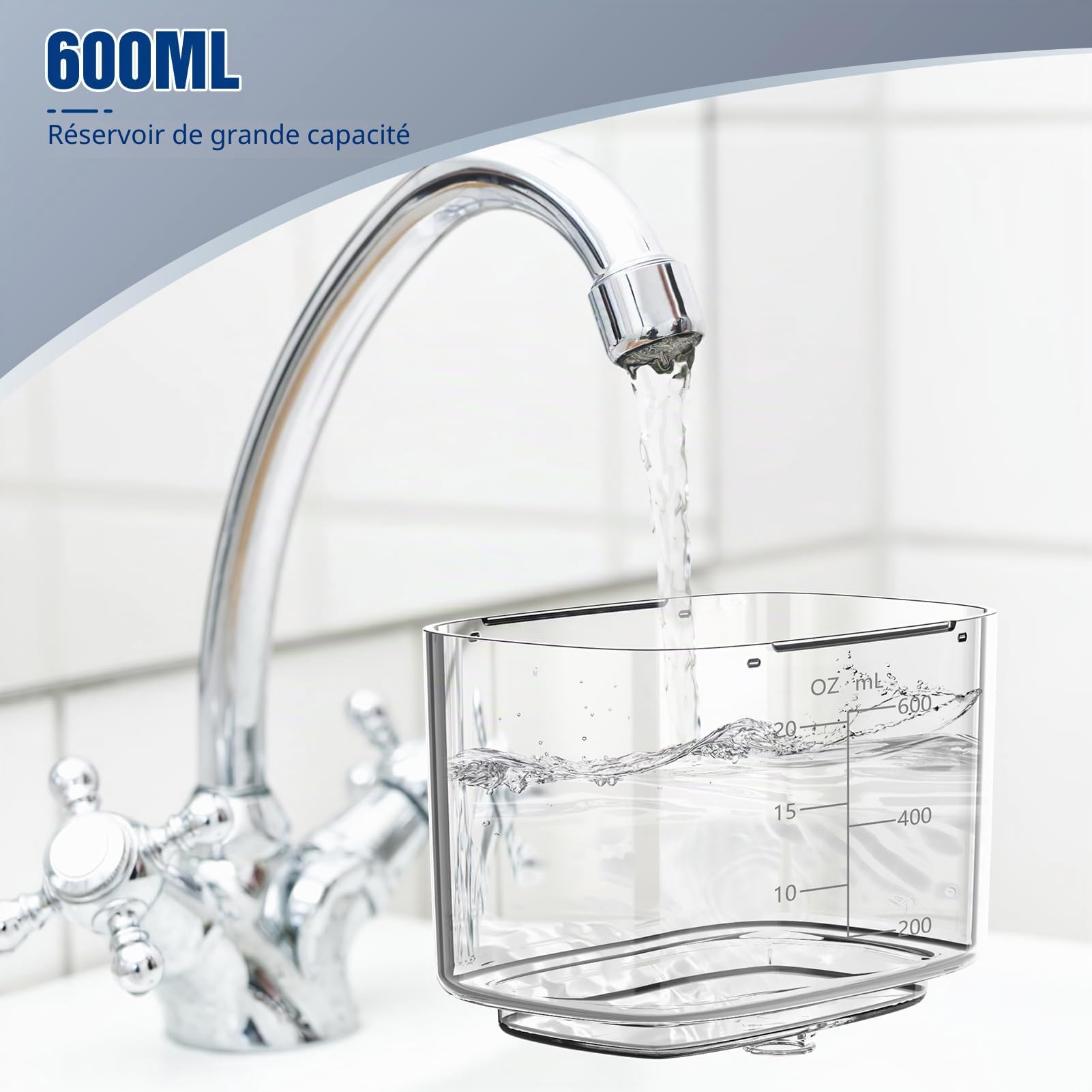 Sawgmore Hydropulseur dentaire électrique 10 niveaux de pression capacité de 600 ml irrigateur oral multifonctions 5 embouts pour la maison noir