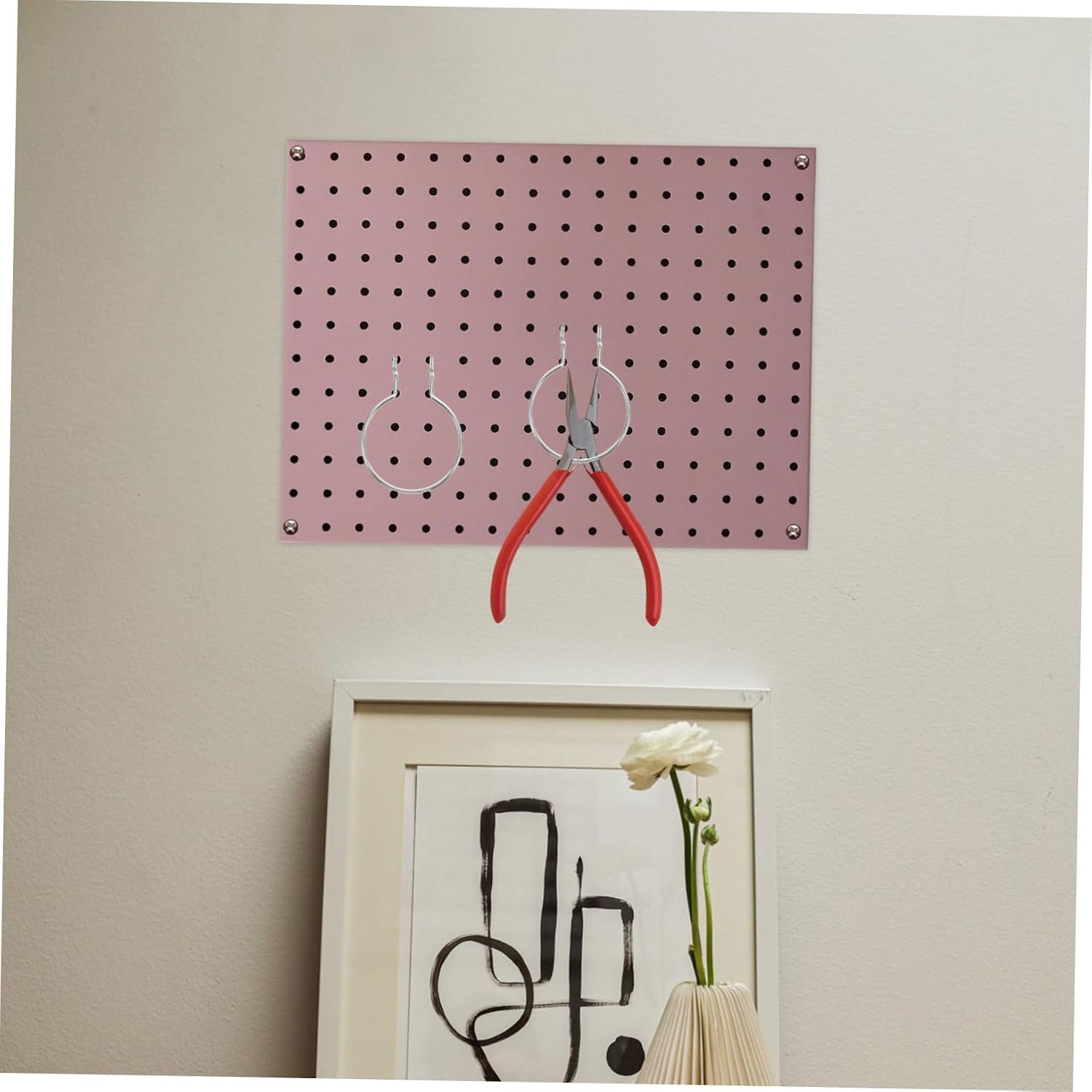 PRETYZOOM 10pcs Iron Pegboard Hook Board Storage Holder Pegboard Hardware Accessories Garage Craft Storage Tool Hangers for Organizer
