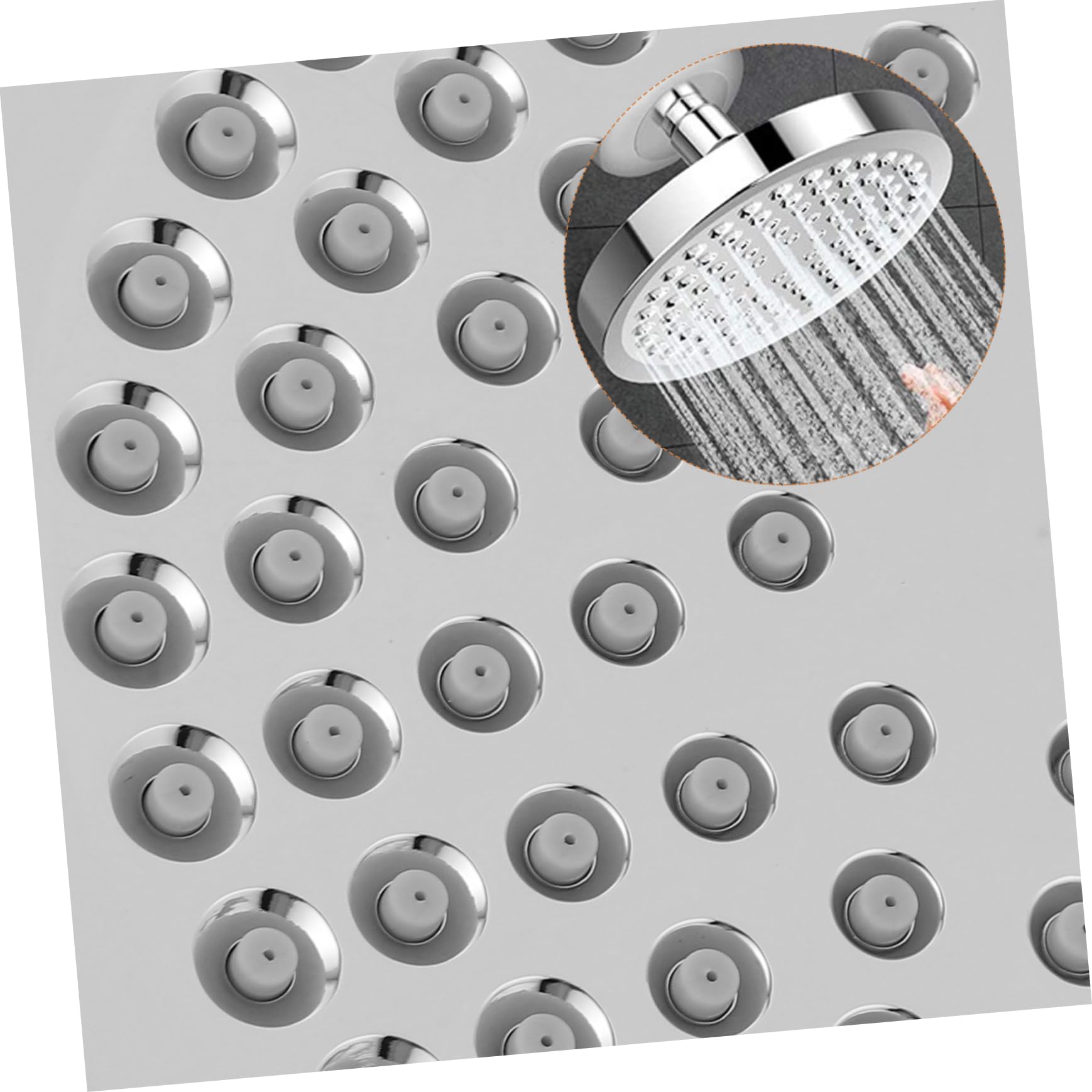 Cabezal de Ducha para Agua Dura Filtro, 6 Pulgadas, Plata